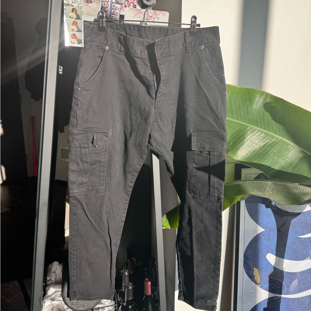 HALBKREIS LAYOUT CP-333 Wide Cargo Pants (Black)